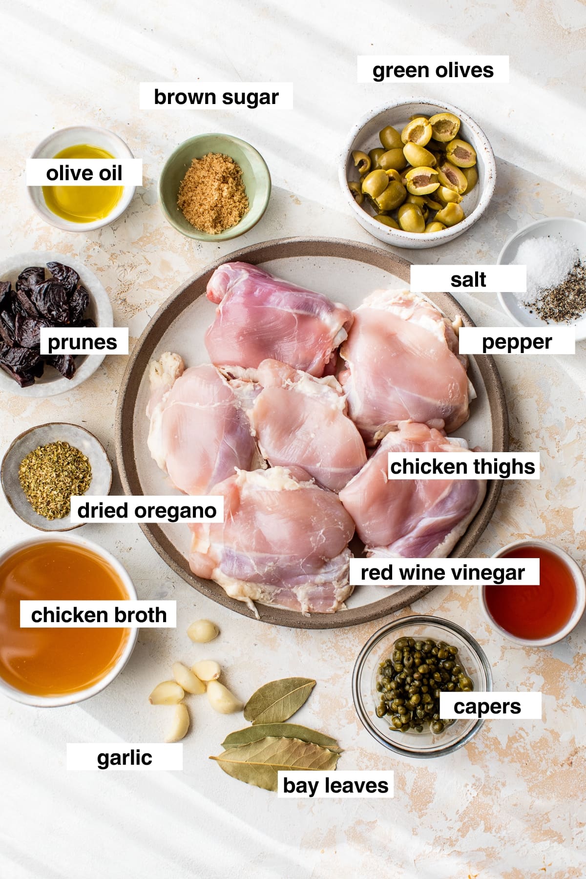 Chicken Marbella ingredients