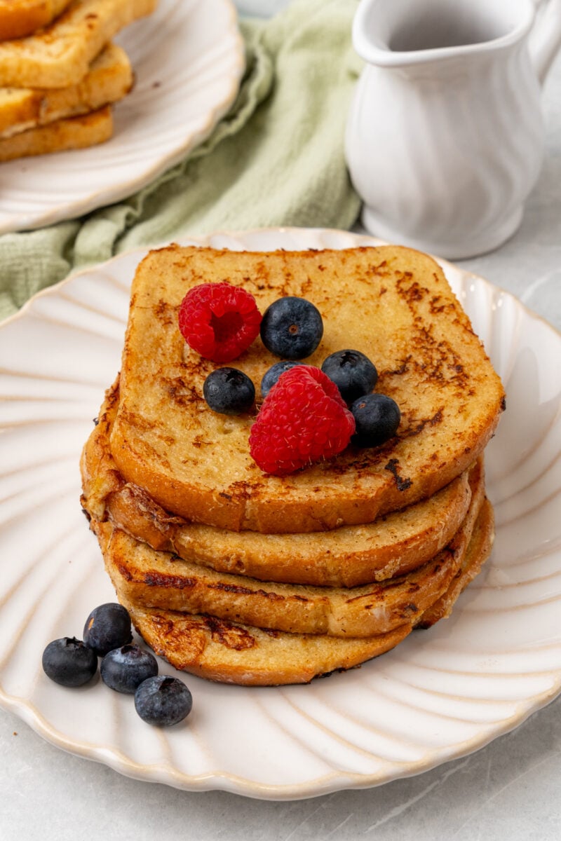 Stack of French toast.