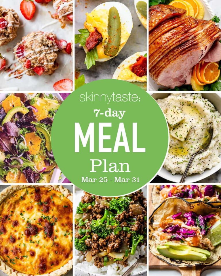 Free 7 Day Healthy Meal Plan (March 25-31)