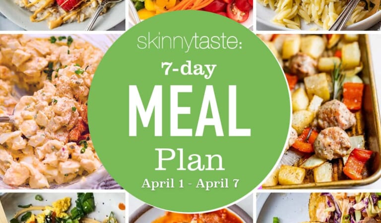 Free 7 Day Healthy Meal Plan (April 1-7)